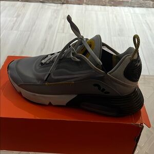 Nike Gray and Black Low-Top Sneakers with Cushioned Sole